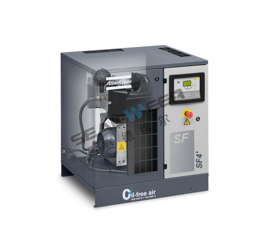 Atlas Copco Oil free scroll air compressor SF4ff For Chinese top distributors